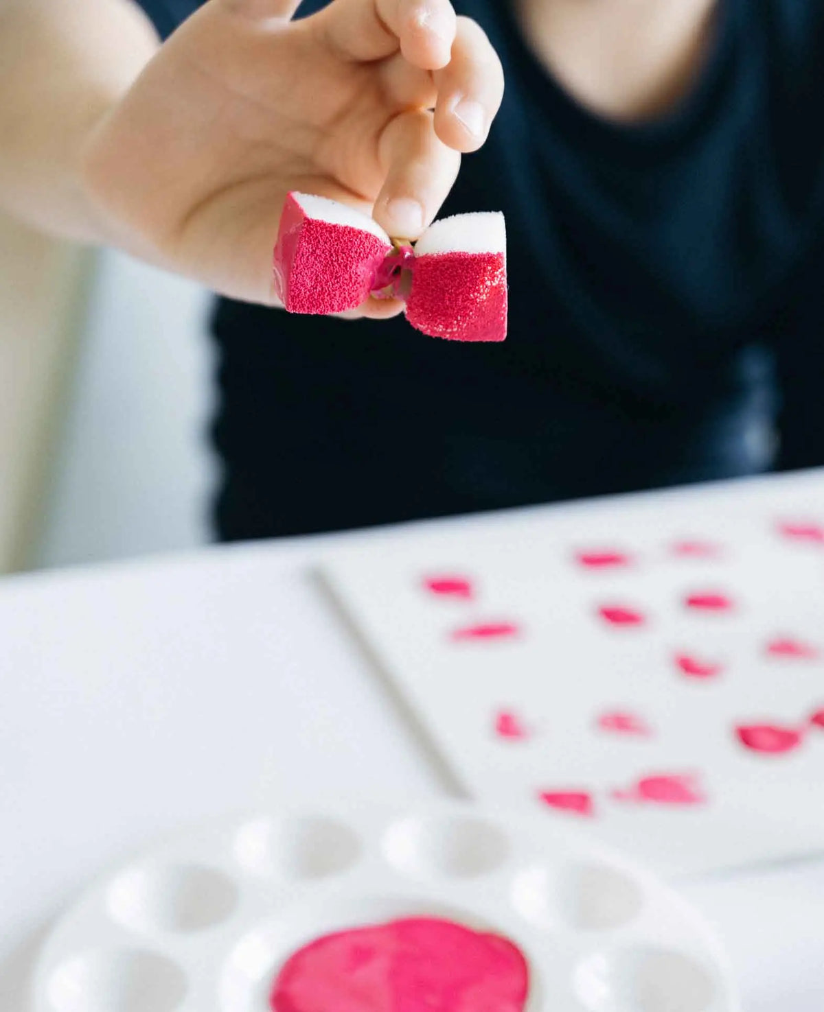 Painting sponges, 2 x 2 x 5 cm, foam paint sponges, square, soft, white, 8 pcs.
