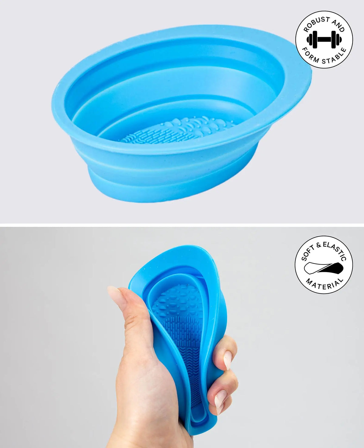 Nettoyant pour pinceaux, bac de nettoyage pour pinceaux, silicone, 11 x 14,7 cm
