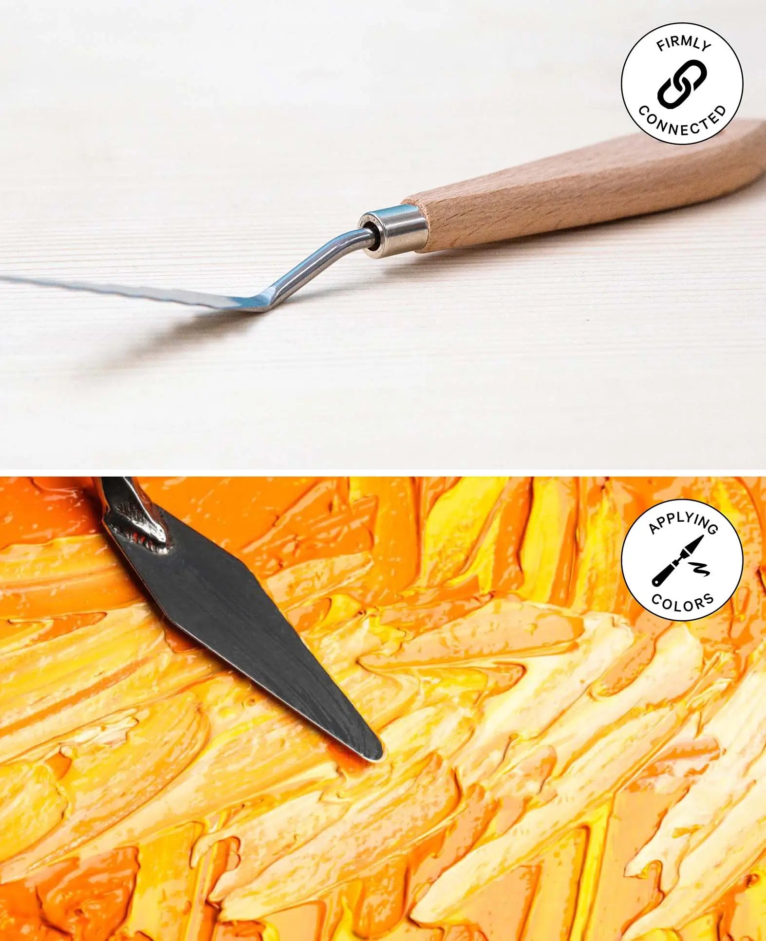 Painting Knife Set, 5-piece Stainless Steel Palette Knife Set with Straight Edges, Painting Spatulas in Various Shapes