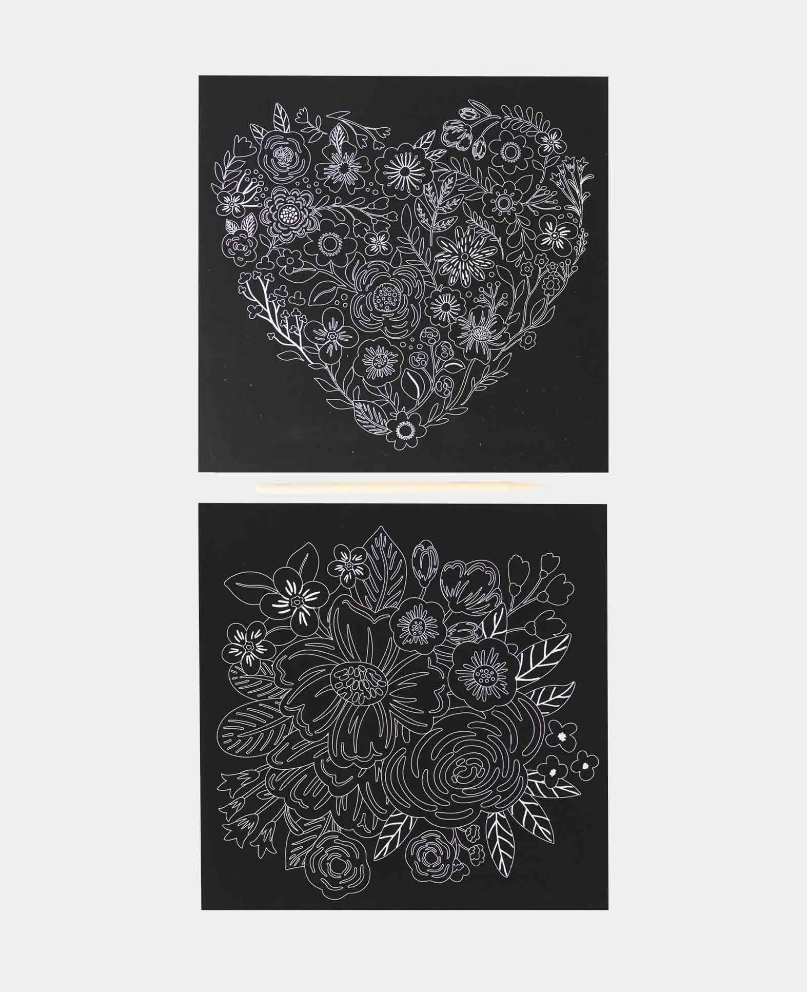 Kratz Set, Blumen, 2 Stk.