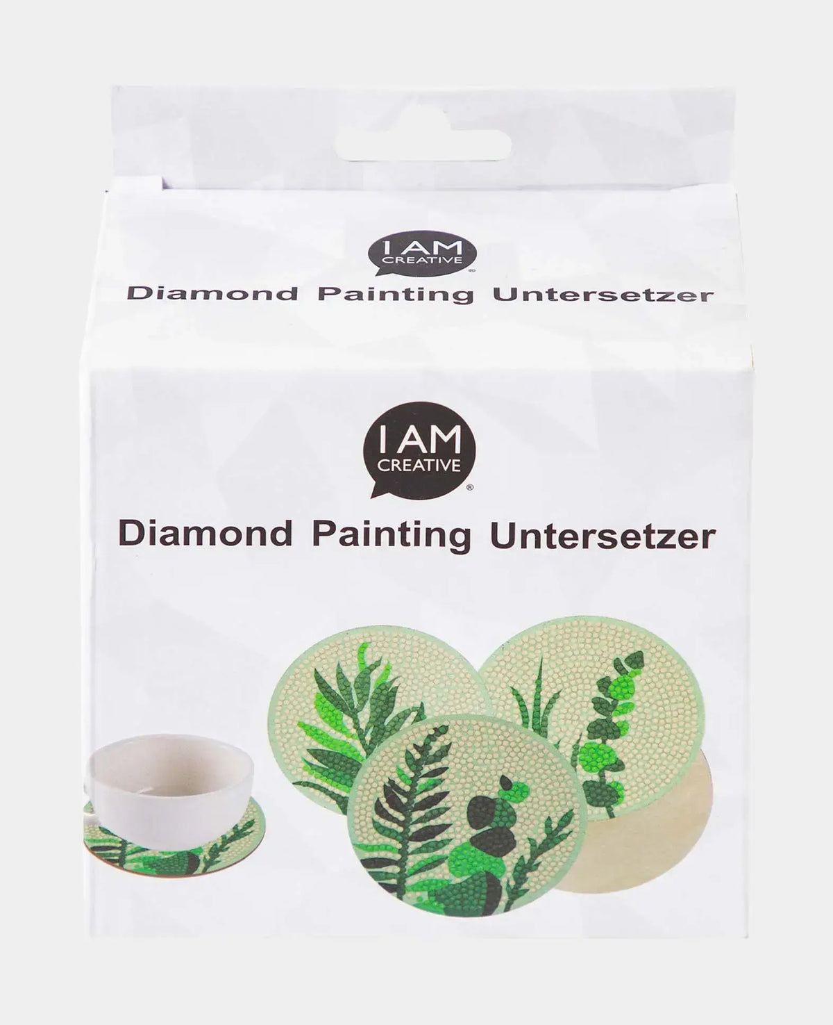 Sous-verres Diamond Painting, plantes, Ø 10 cm, 6 p.