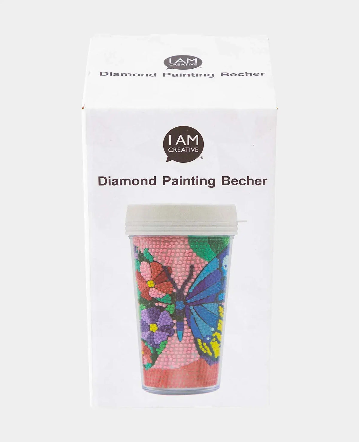 Tasse Diamond Painting, Papillon, Bouteille, 17 x 9.2 cm
