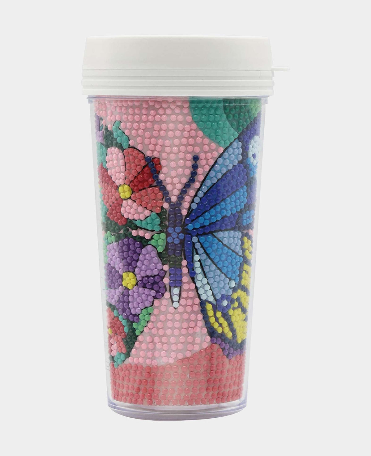 Diamond Painting Becher, Schmetterling, Trinkflasche, 17 x 9.2 cm