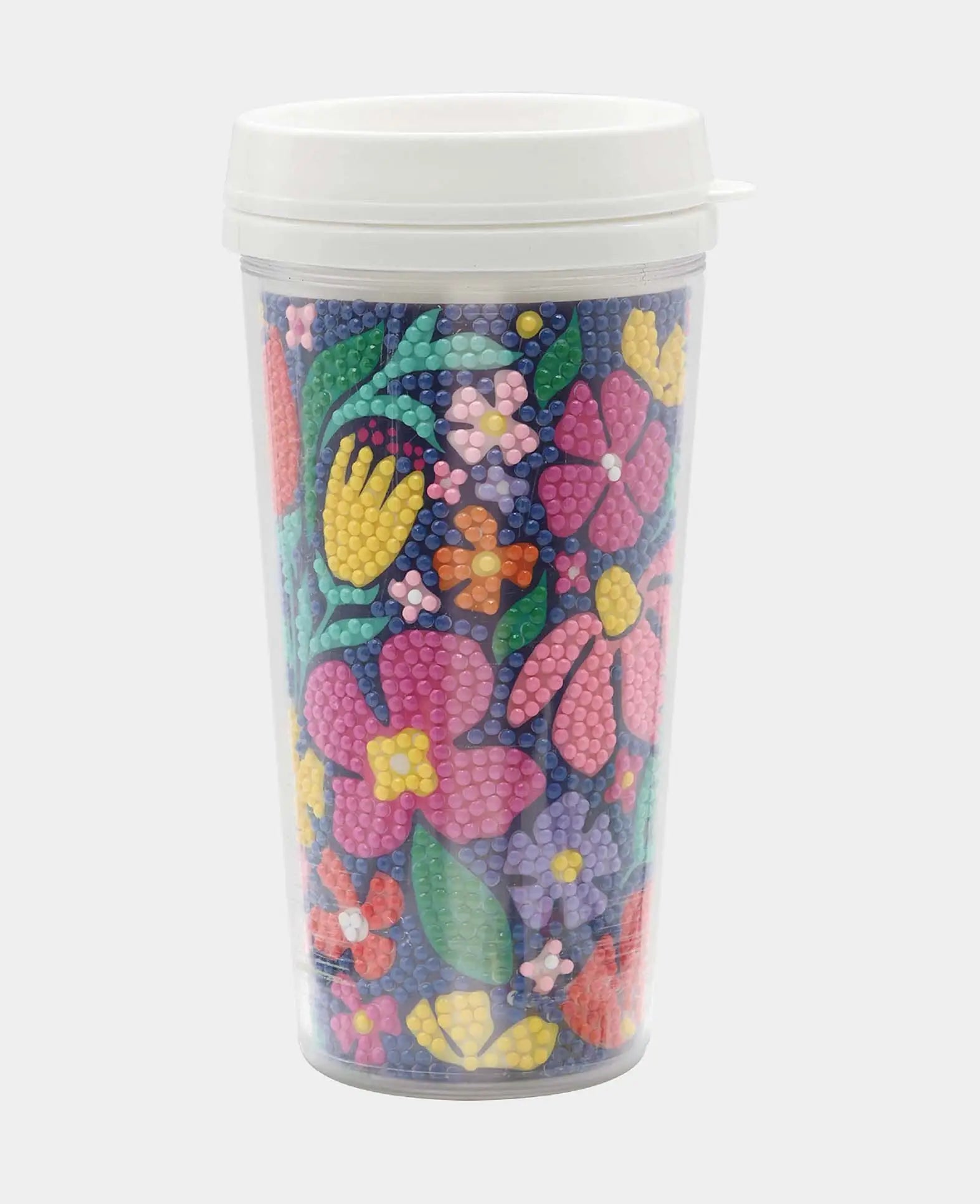 Tasse Diamond Painting, fleurs, gourde, 17 x 9.2 cm