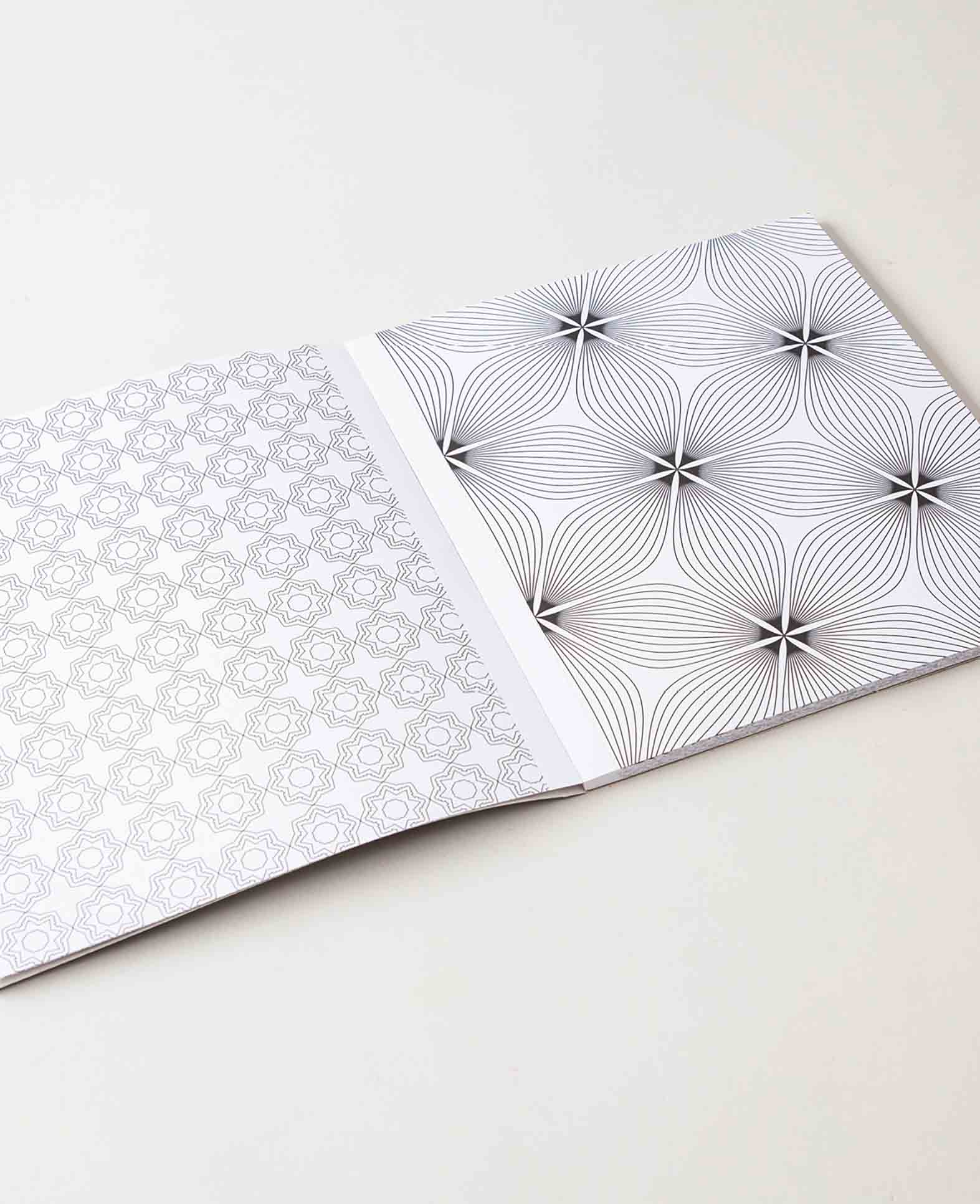 Coloring book Geometric Meditation made of FSC paper, 19.5 × 23 cm, 64 pages