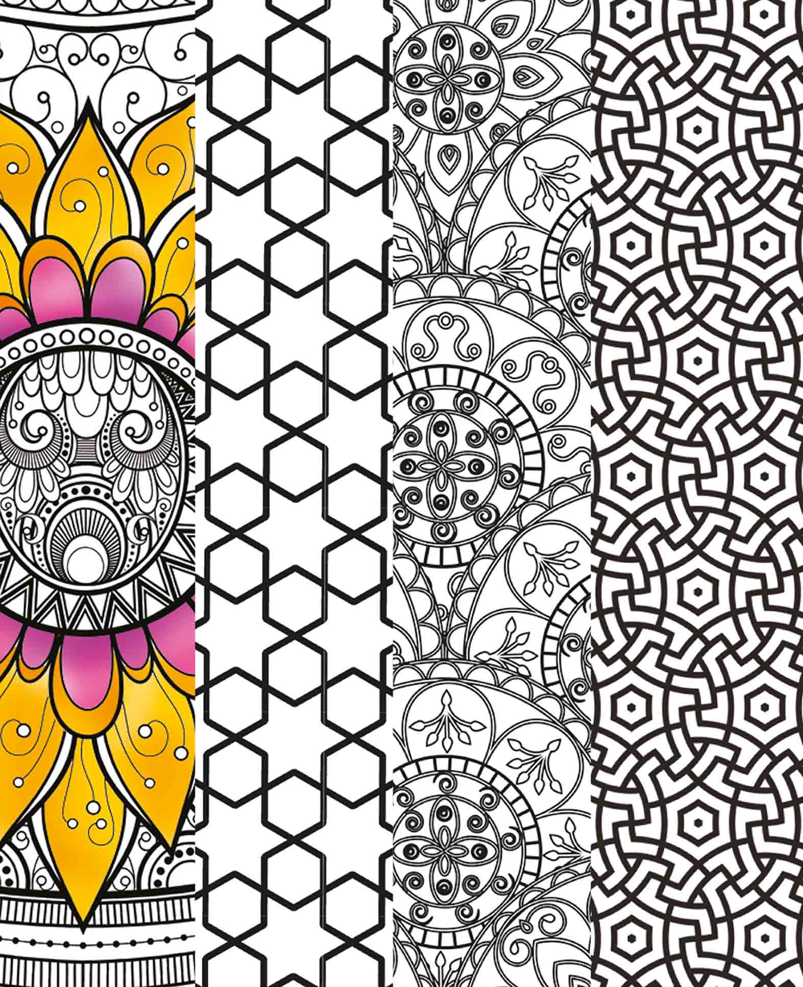 Coloring book Geometric Meditation made of FSC paper, 19.5 × 23 cm, 64 pages