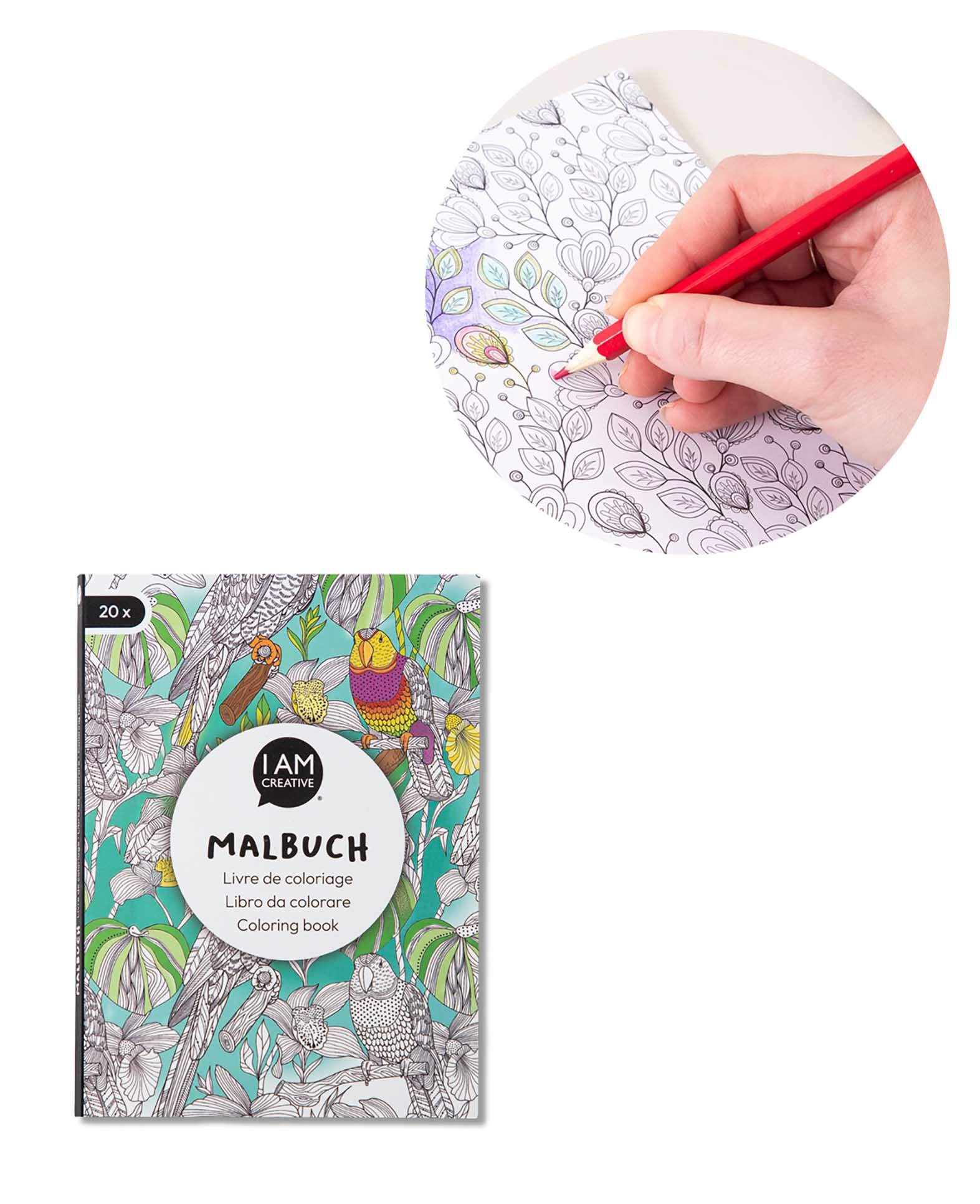 Ausmalbuch Natur aus FSC-Papier, 10.5 × 14.5 cm, 20 Seiten