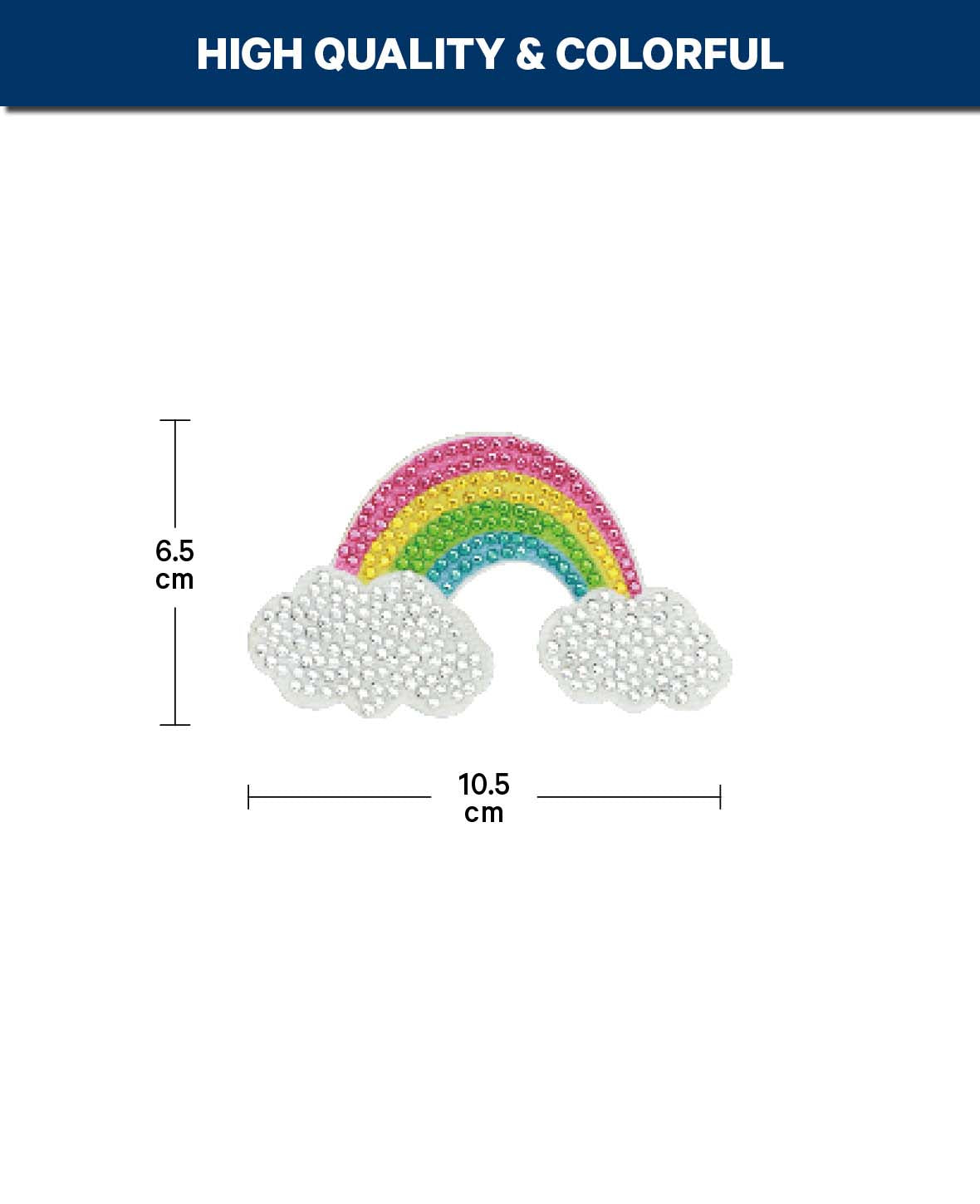 Diamond Painting Patch, Regenbogen, 11 x 6.5 cm, 1 Stk.