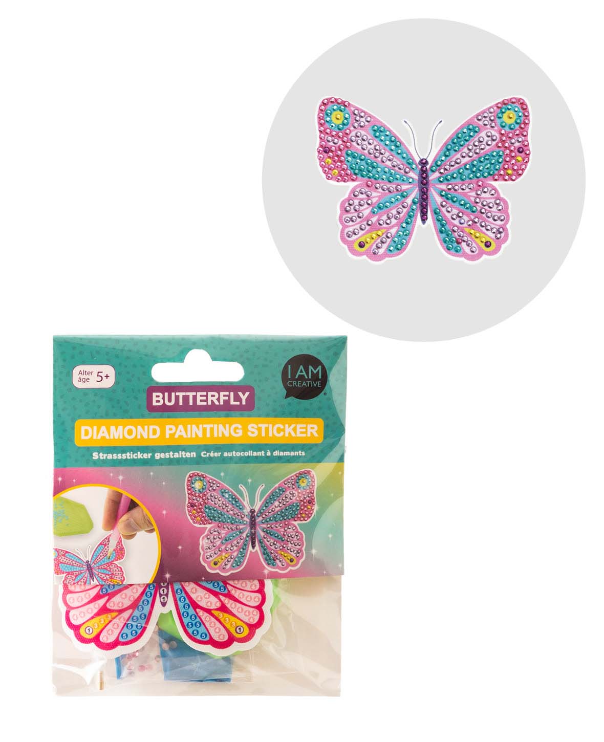 Patch Diamond Painting, Papillon, 11 x 6,5 cm, 1 pc