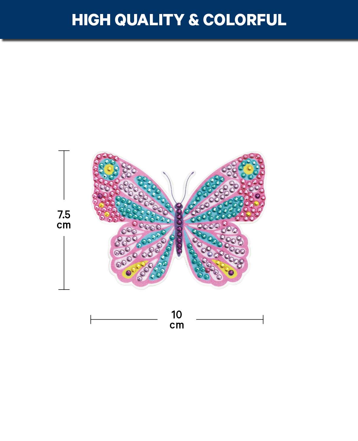 Diamond Painting Patch, Schmetterling, 11 x 6.5 cm, 1 Stk.
