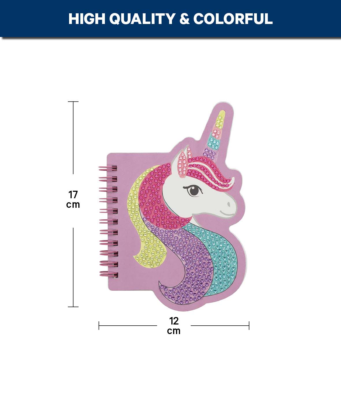 Diamond Painting Notizbuch, Einhorn, 16.5 x 11.5 cm, 1 Stk.