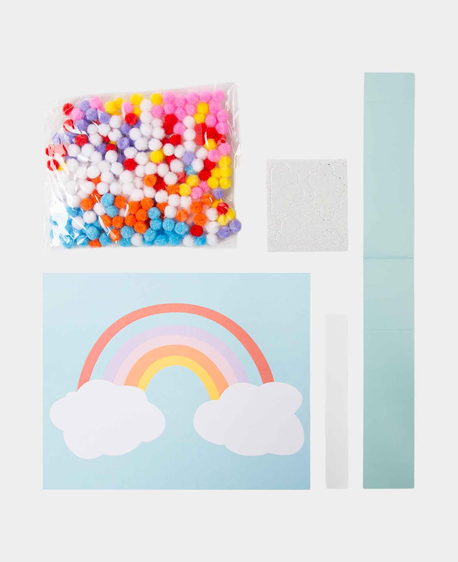 Kit de fabrication de pompons, Arc-en-ciel, 18 x 15 cm, 1 pc
