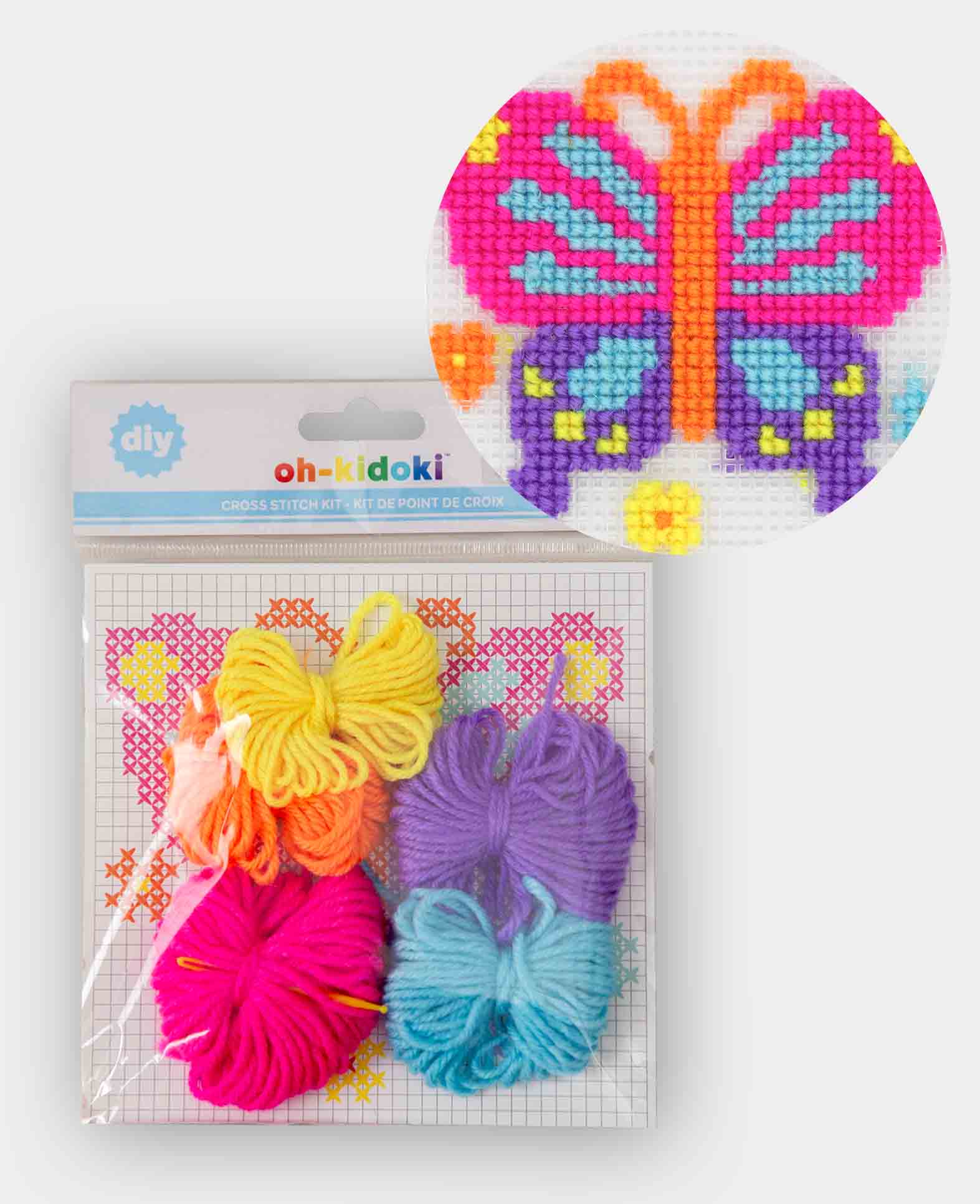 Kit de broderie Papillon, Kit complet