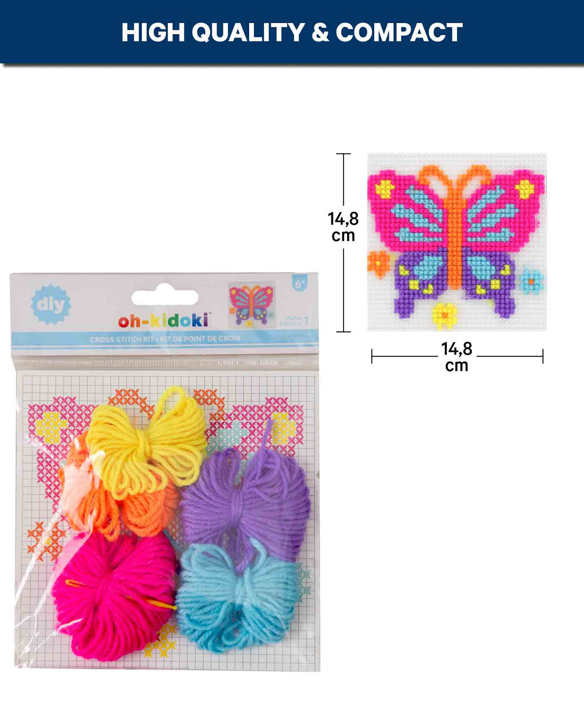 Kit de broderie Papillon, Kit complet