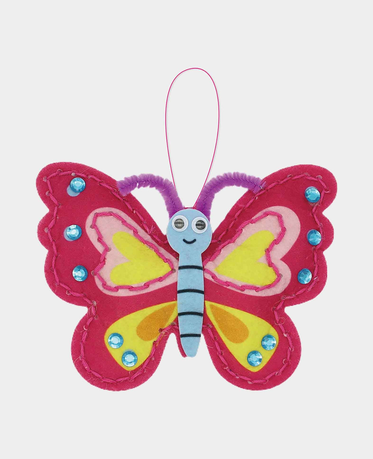 DIY Sewing Kit Butterfly made of felt, 12 x 9 cm, 1 set