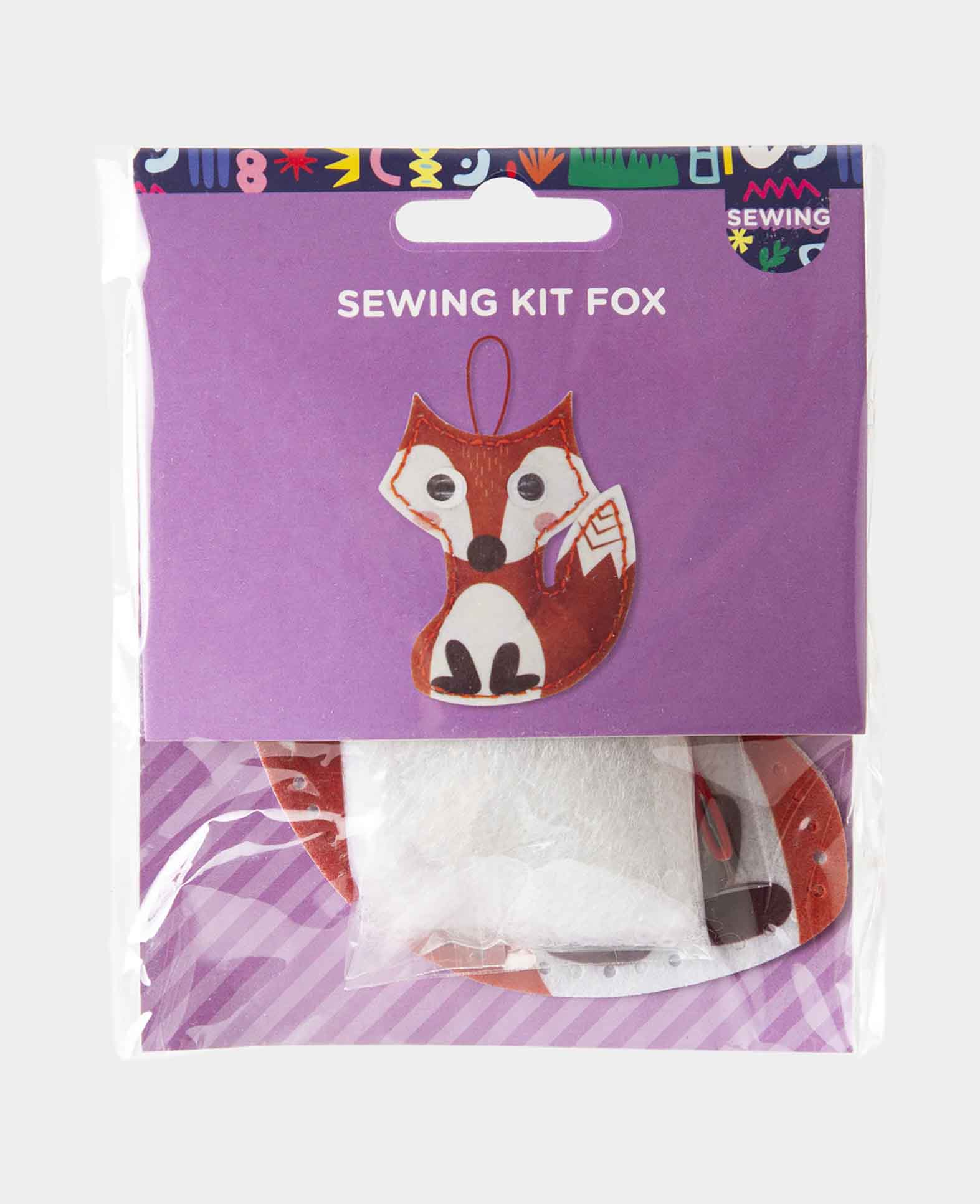 DIY Nähset Fuchs aus Filz, 10 x 12 cm, 1 Set