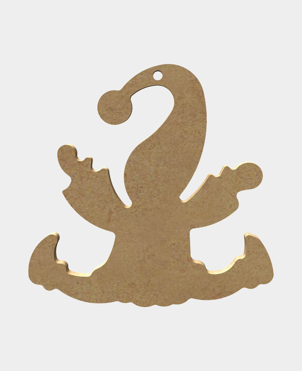 MDF-Deko froher Elf, 11 x 0.5 x 10 cm, Braun, 1 Stk.