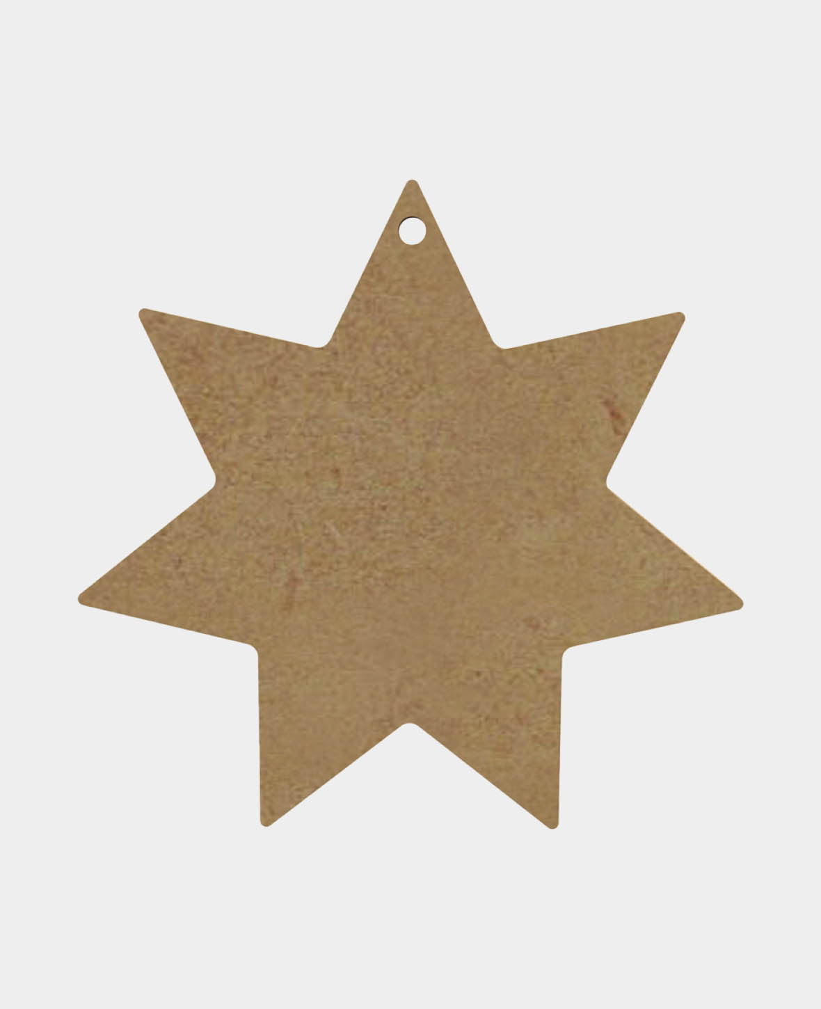MDF-Deko Stern, 10 x 0.5 x 10 cm, Braun, 1 Stk.