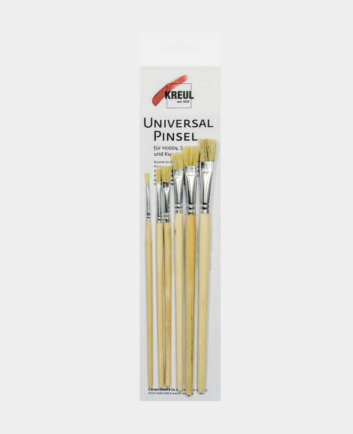 Universalpinsel Borste flach 6er Set