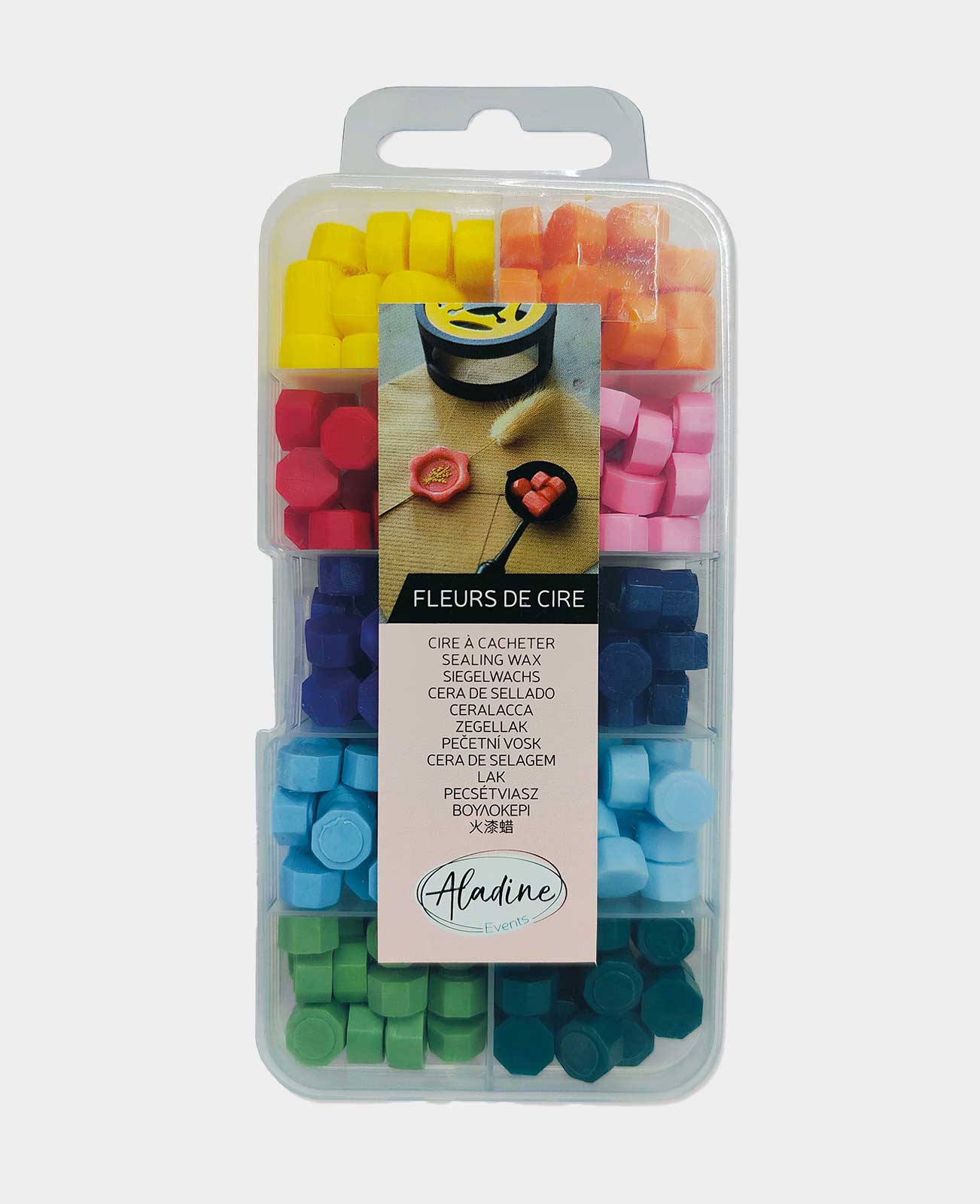 Wachsbox 10 Farben, Bunt