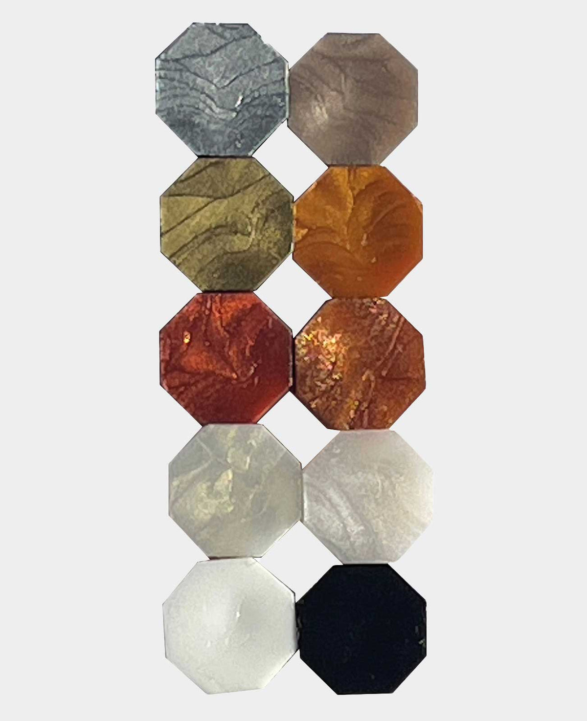 Boîte de 10 cires, couleurs métallisées