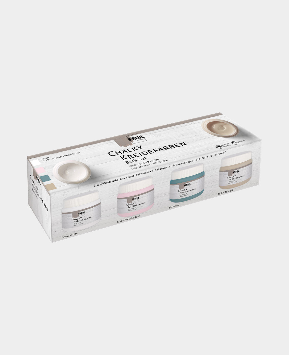 KREUL Chalky Chalk Paints Base Set 4 x 150 ml
