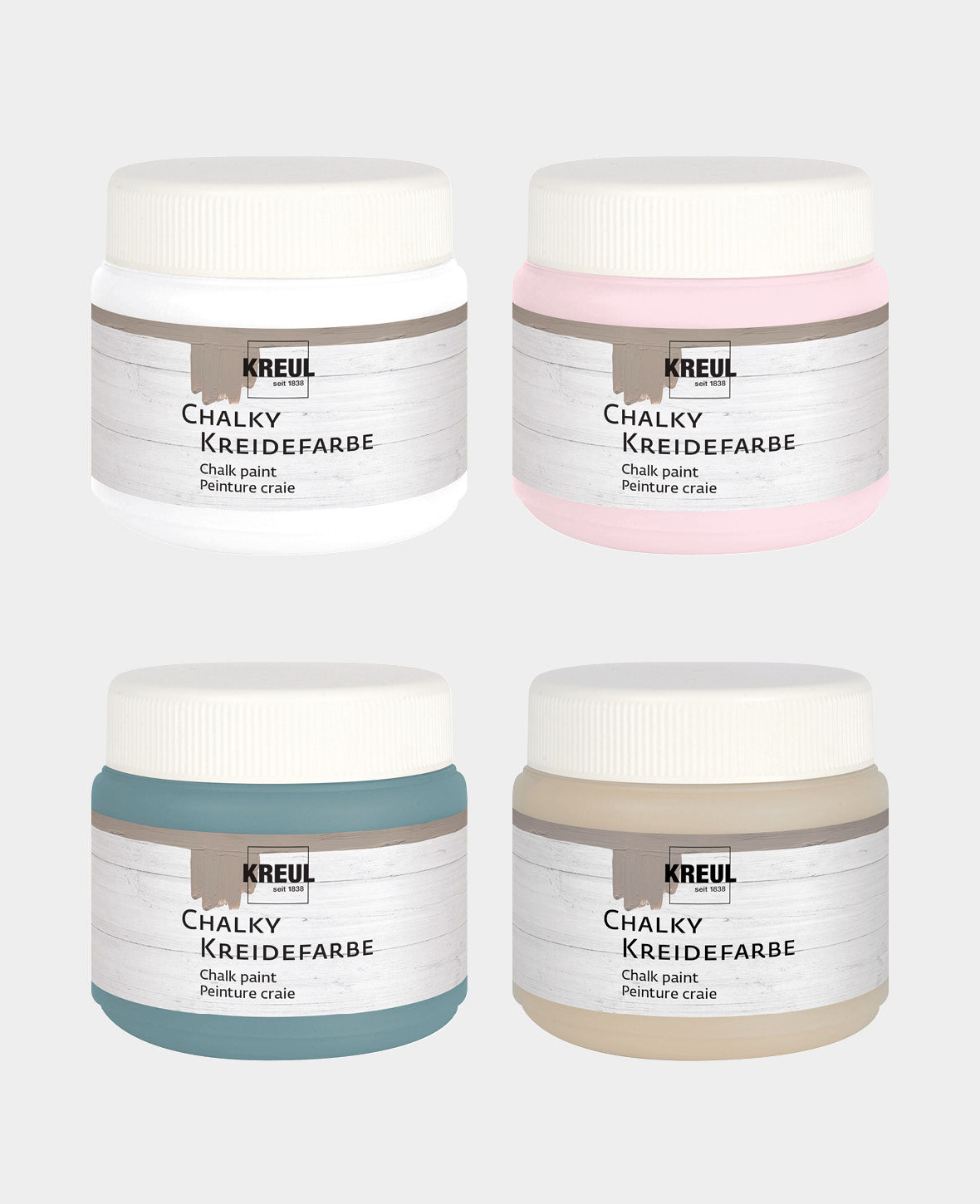 KREUL Chalky Chalk Paints Base Set 4 x 150 ml