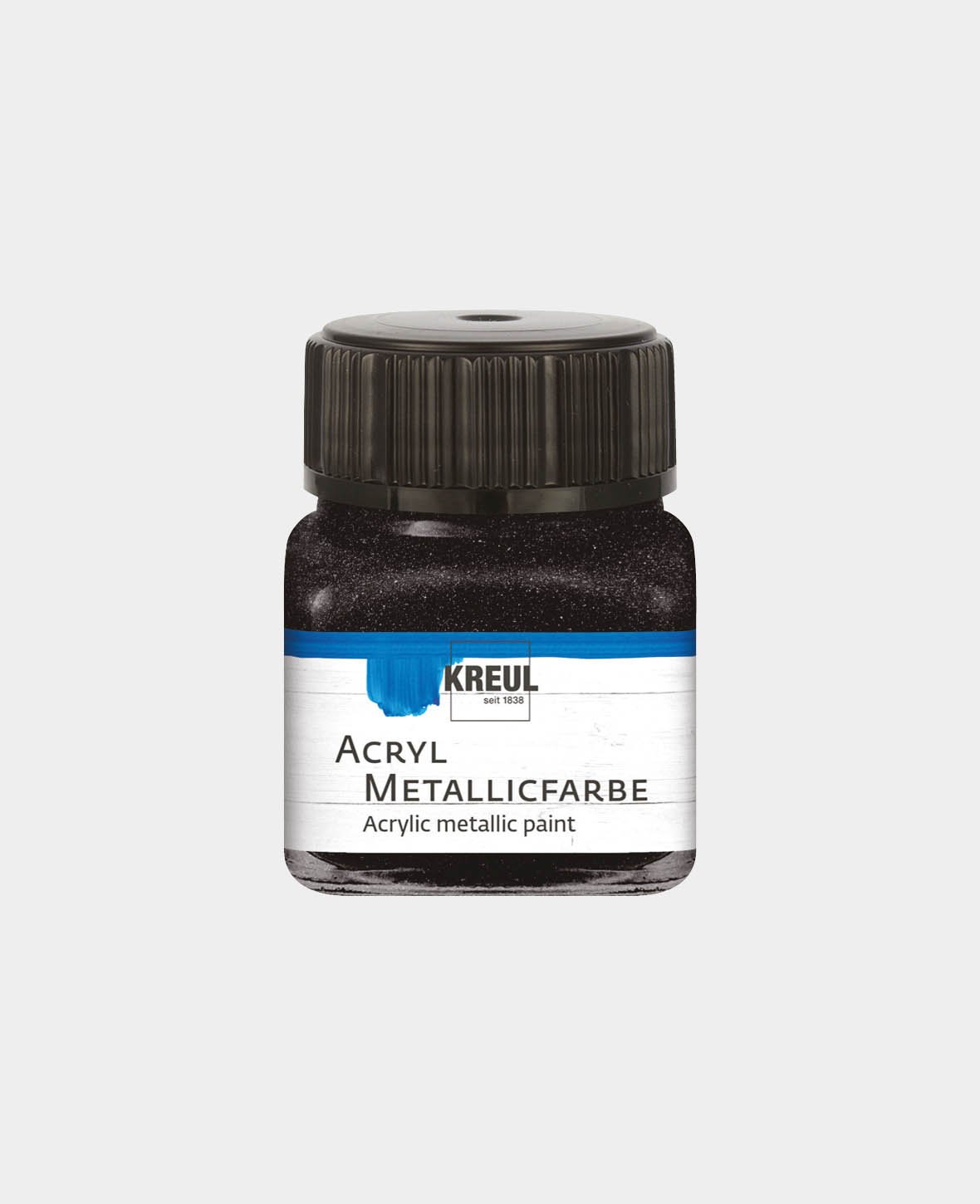 KREUL Acryl Metallicfarbe, Schwarz, 20 ml
