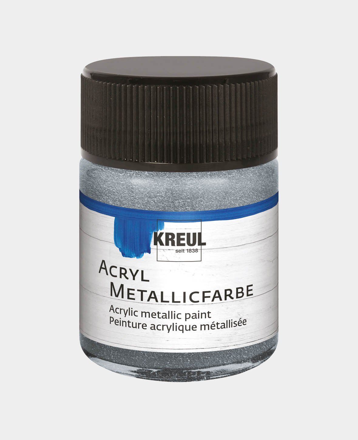 KREUL Acryl Metallicfarbe, Silber, 50 ml