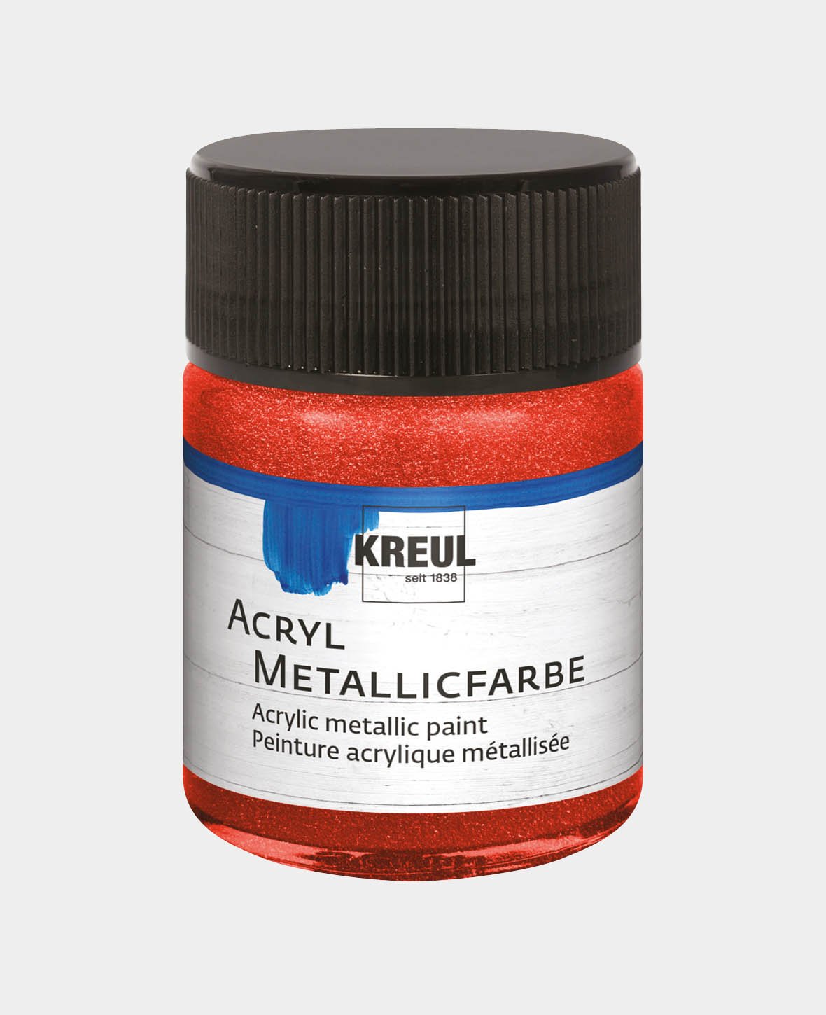 KREUL Acryl Metallicfarbe, Rot, 50 ml