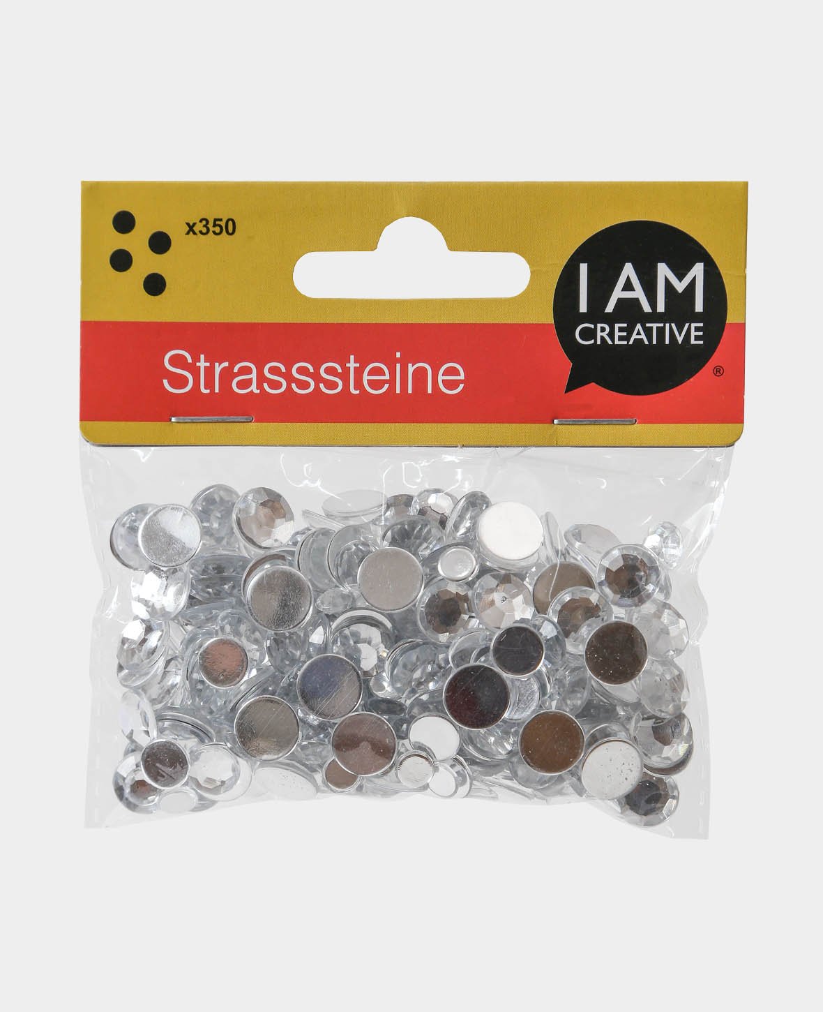Strasssteine rund, Silber, ø 5-10 mm, 350 Stk.