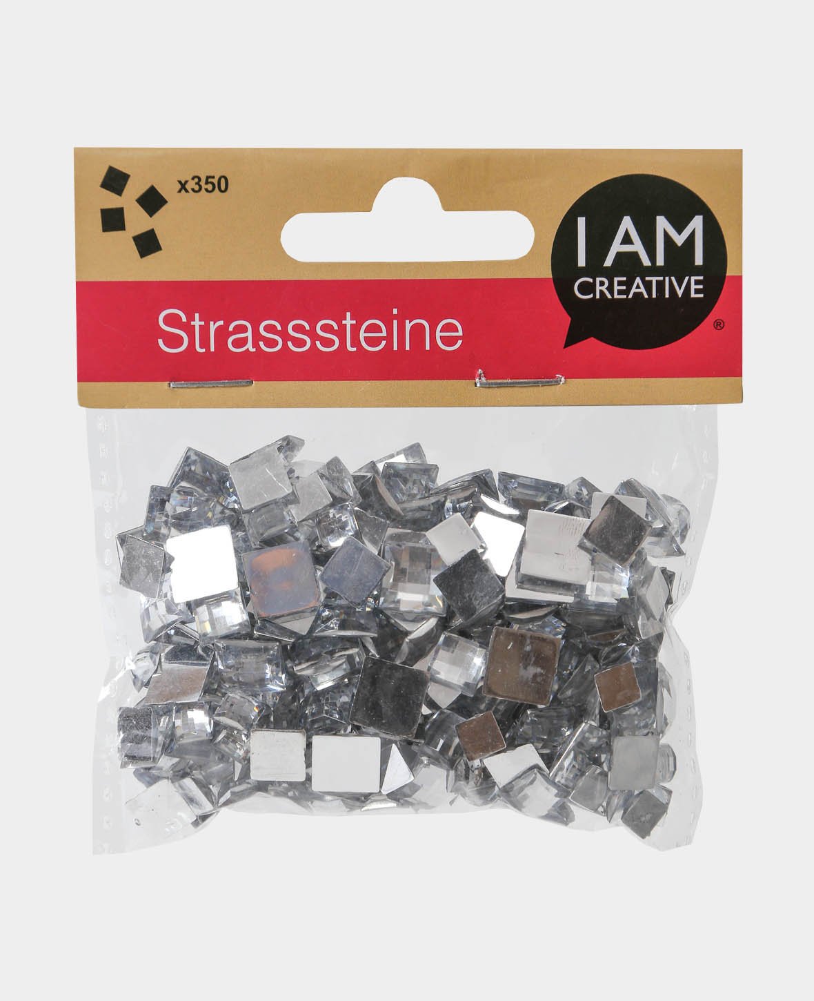 Strasssteine eckig, Silber, ø 6-10 mm, 350 Stk.