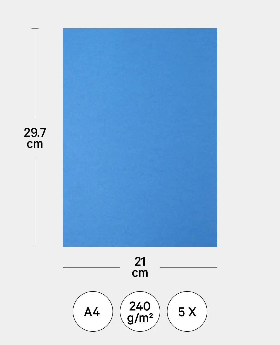 Boîte pour courrier, bleu, 210 x 297 mm, A4, 5 pces.