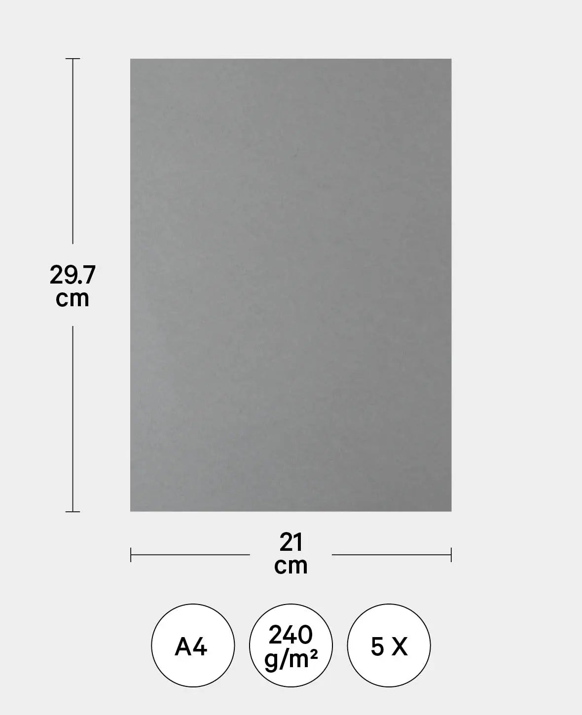 Mailing Box, Grey, 210 x 297 mm, A4, 5 pcs.
