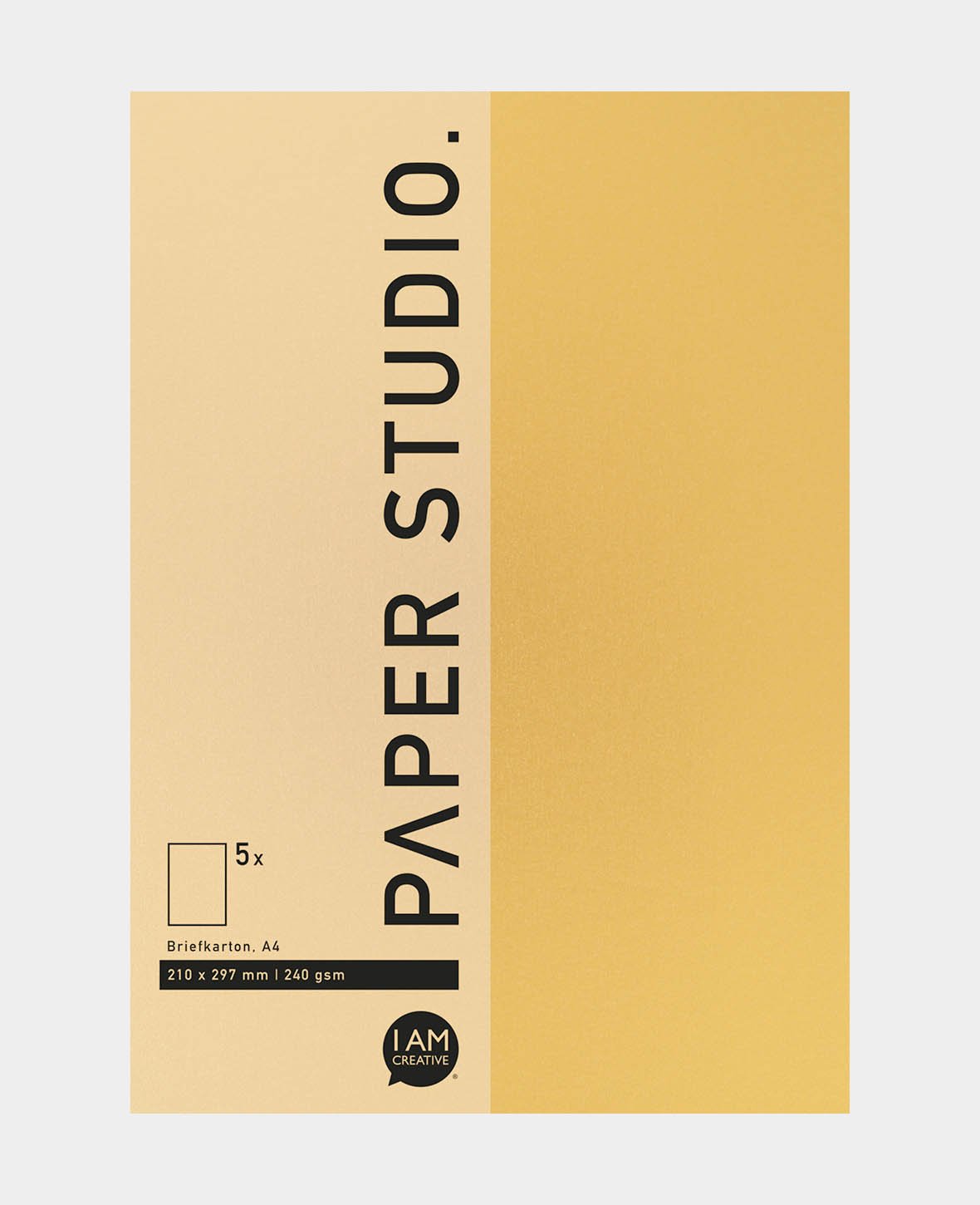 Postal box, gold, 210 x 297 mm, A4, 5 pcs.