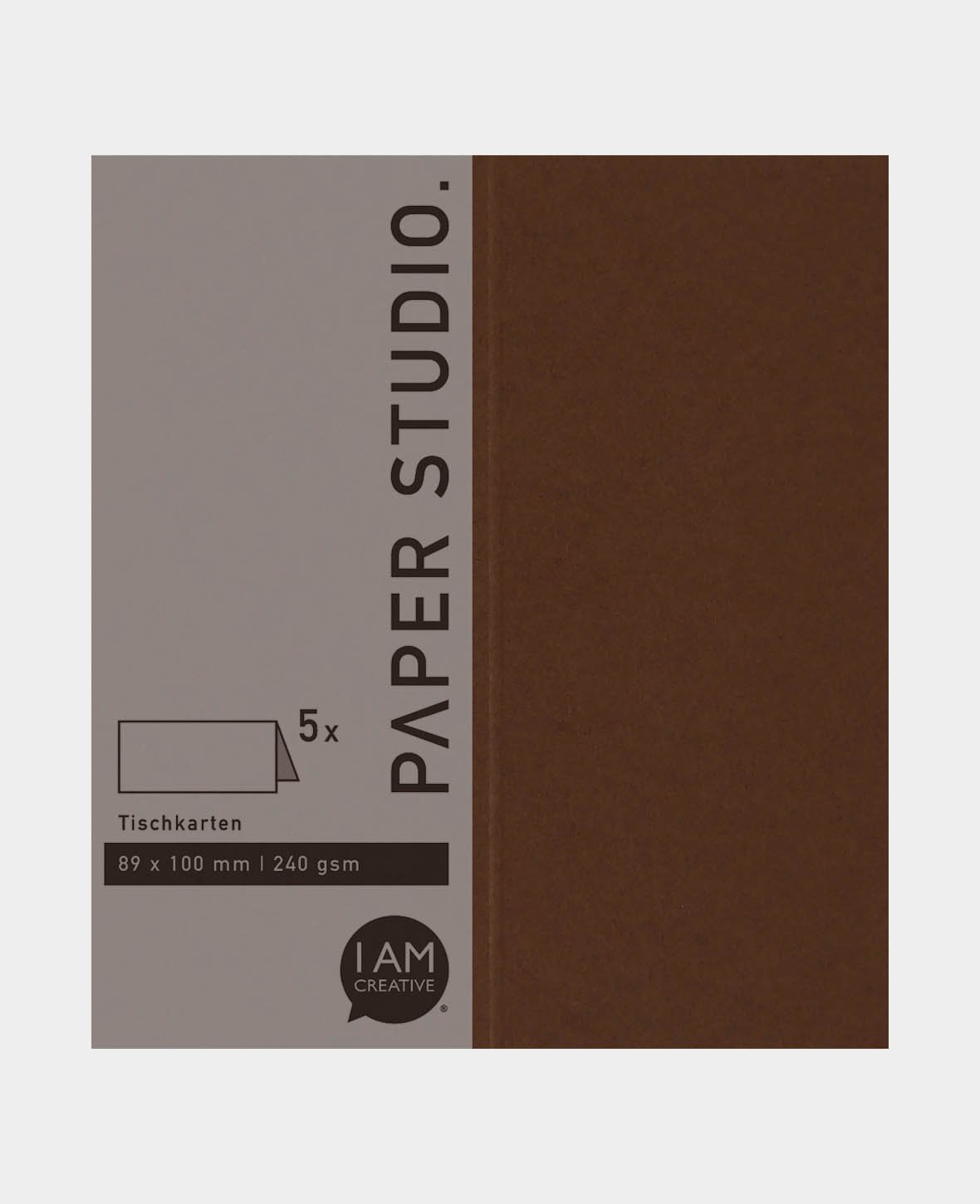 Tischkarten, Platzkarten, Schokobraun, 89 x 100 mm, 240 g/m², 5 Stück