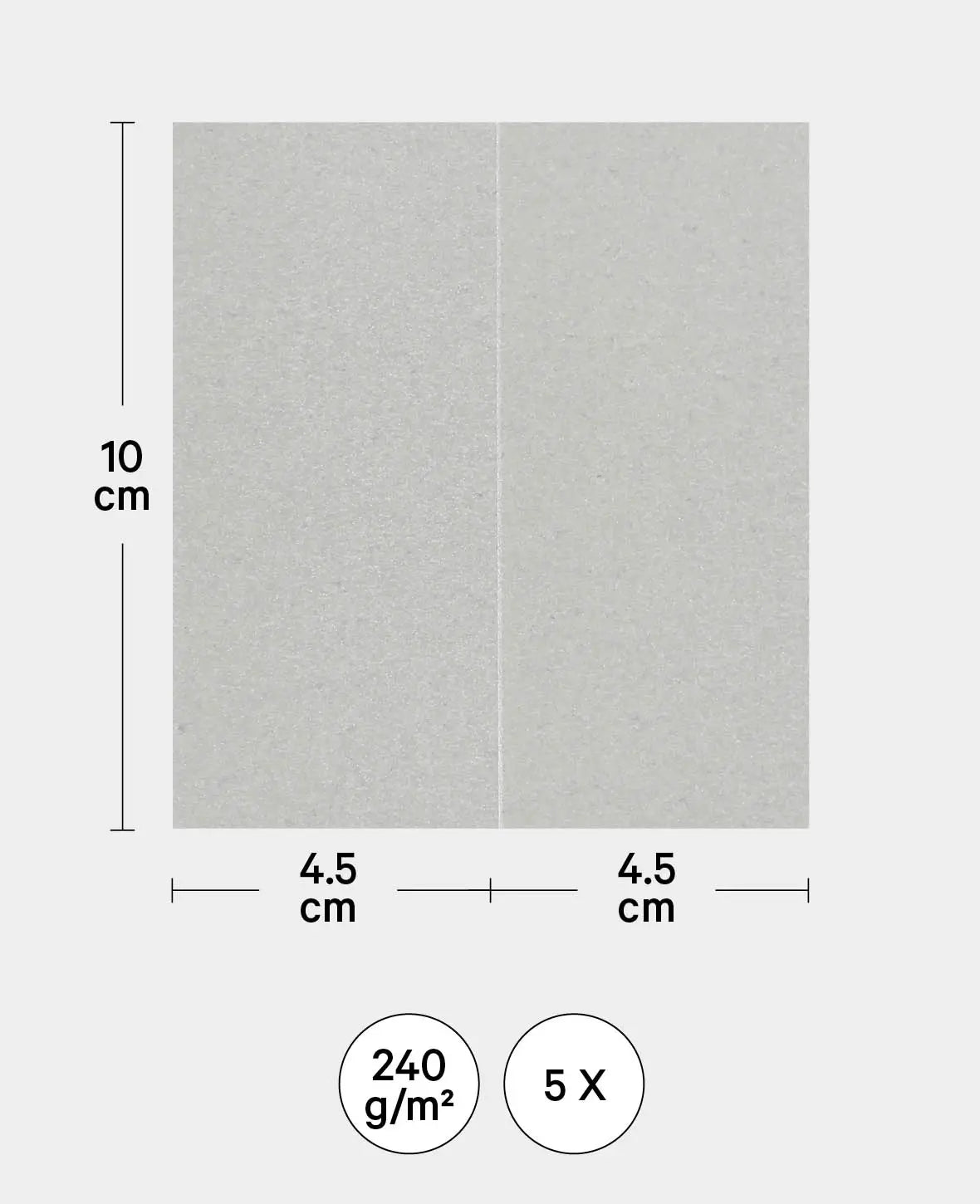 Marque-places, argent, 89 x 100 mm, 240 g/m², 5 pièces
