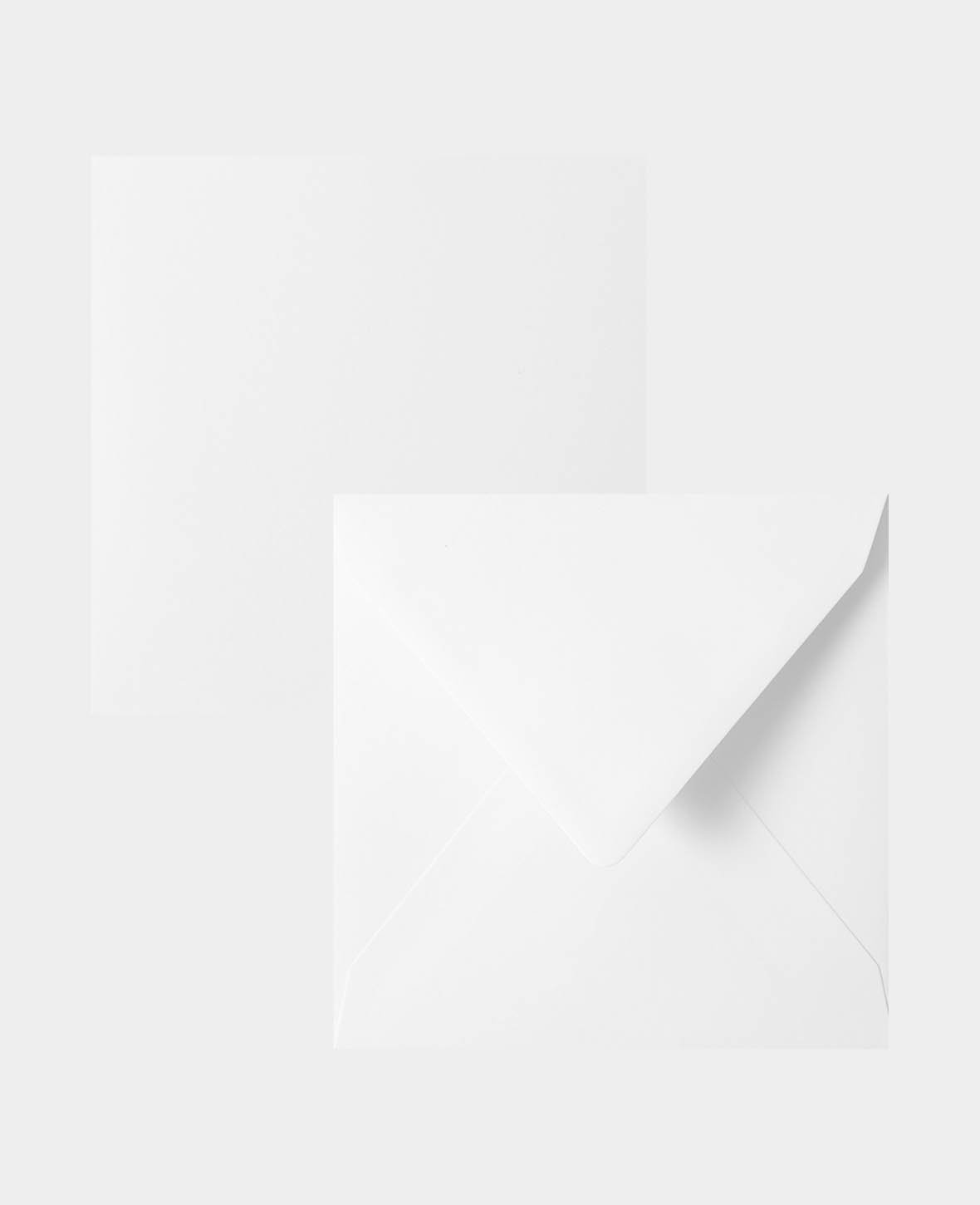 Card & Envelope Set, White, 152 x 152 mm & 160 x 160 mm, 240 & 120 gsm, 5 pieces each