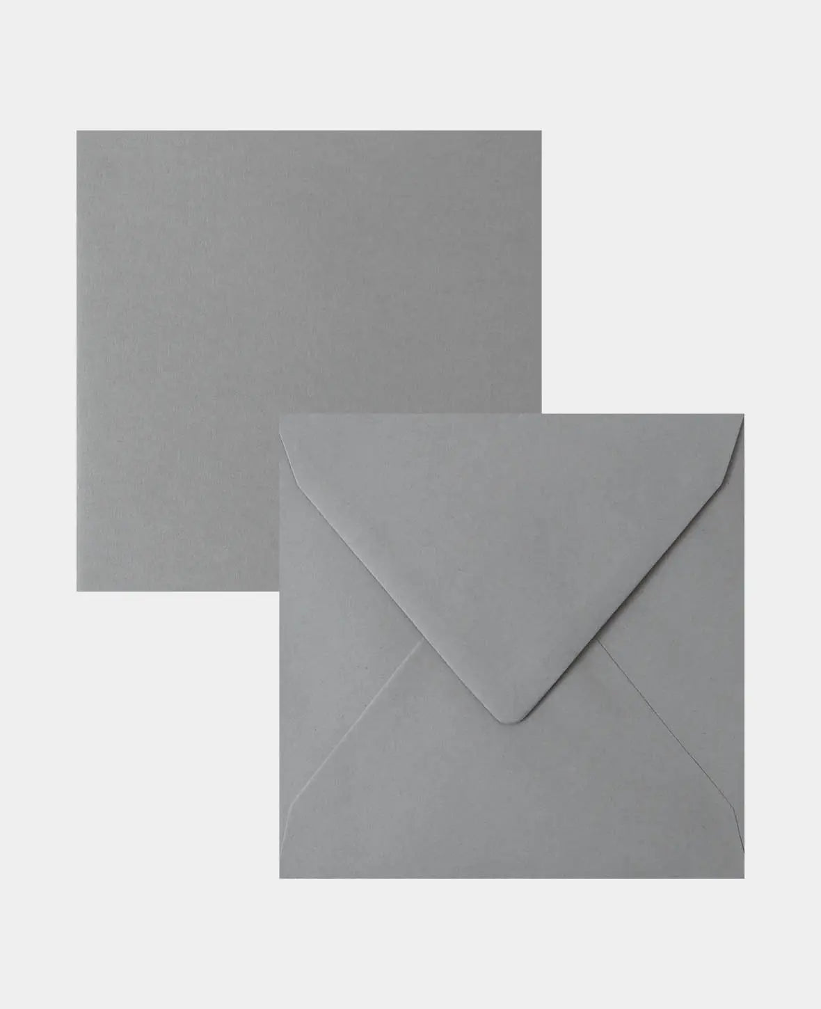 Cards & Envelopes Set, Grey, 152 x 152 mm & 160 x 160 mm, 240 & 120 gsm, 5 pieces each