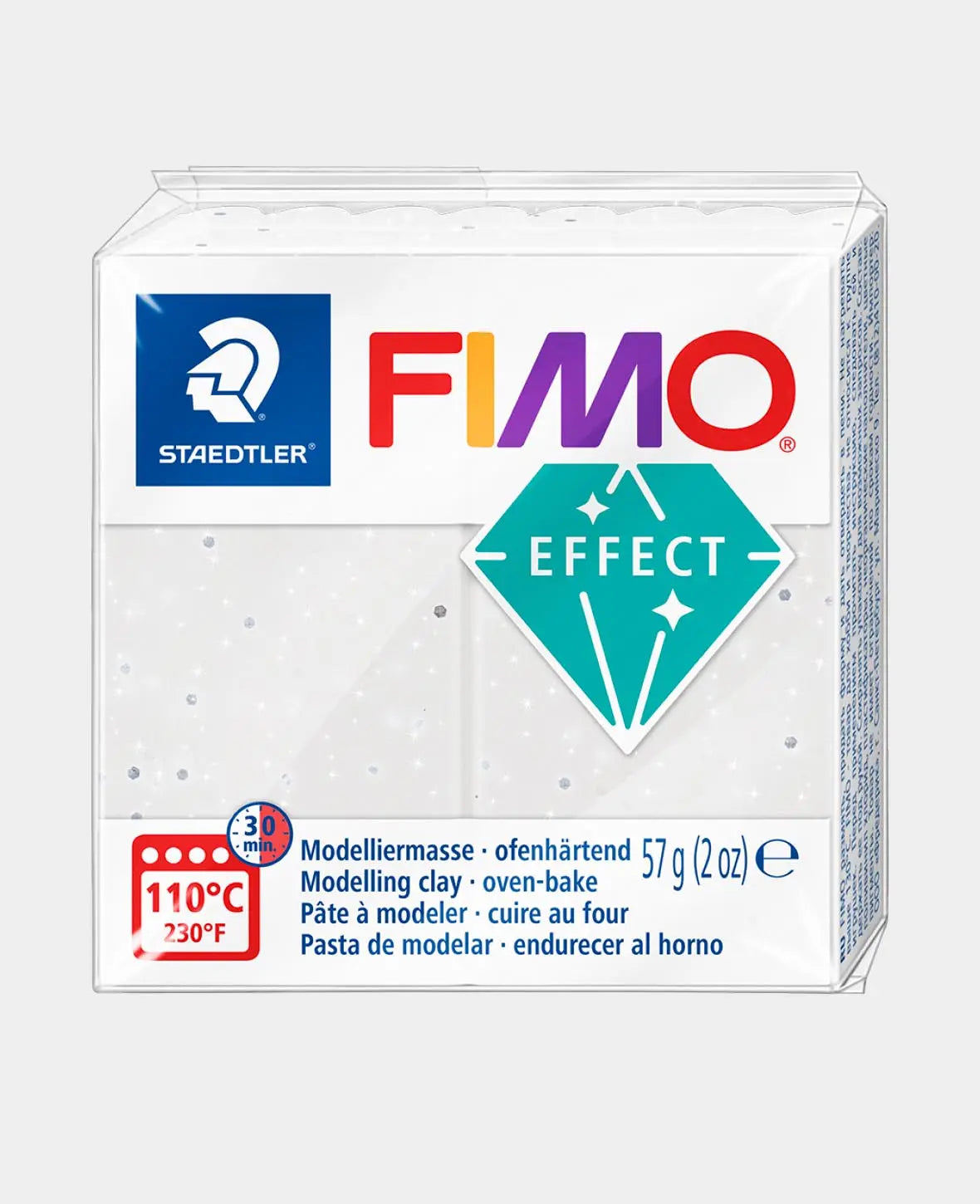 FIMO® effect Normalblock, Stone weisser Granit
