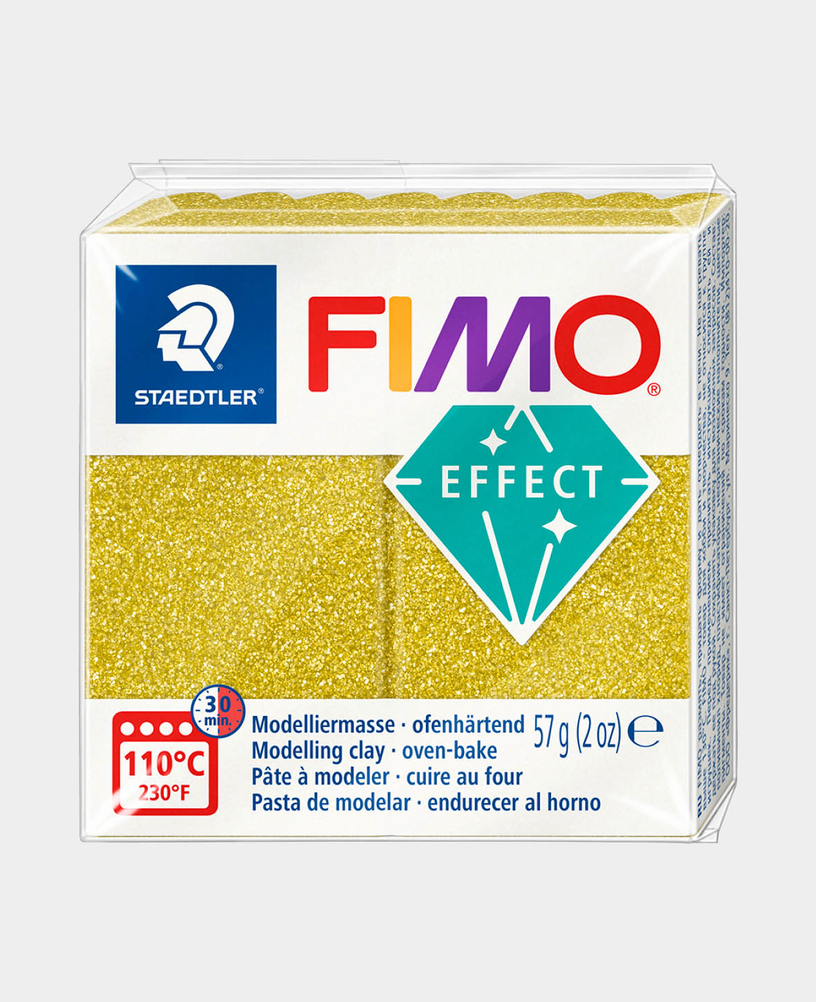 FIMO® effect Normalblock, Glitter Gold