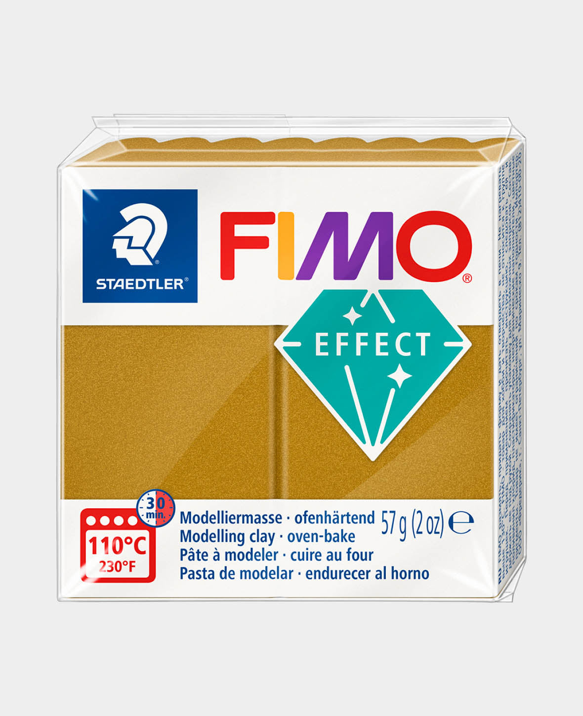 FIMO® effect Normalblock, Metallic Gold