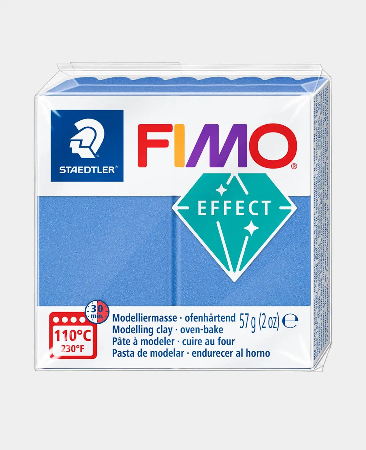 FIMO® effect Normalblock, Metallic Blau