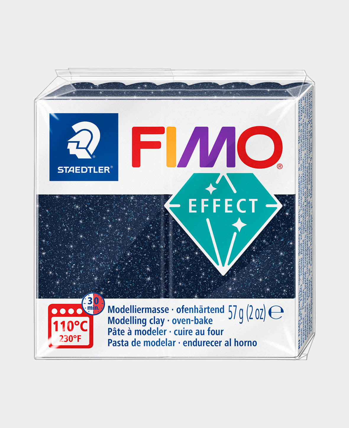 FIMO® effect Normalblock, Galaxy Blau