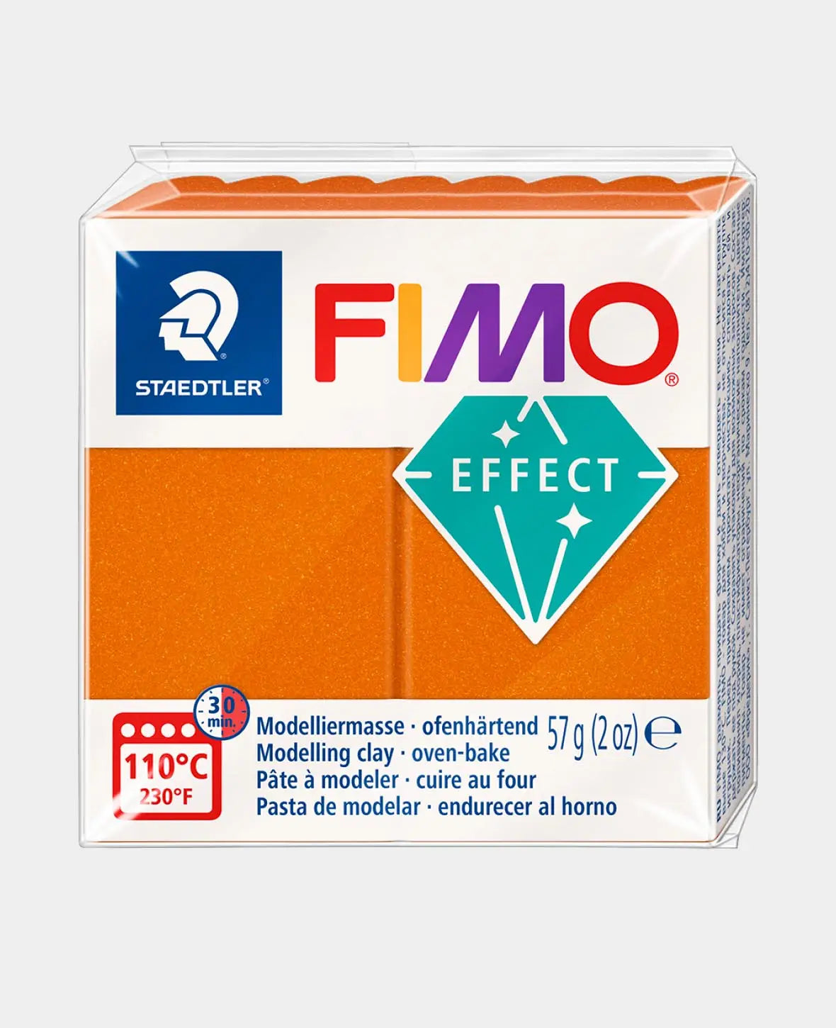FIMO® effect Normalblock, Metallic Orange