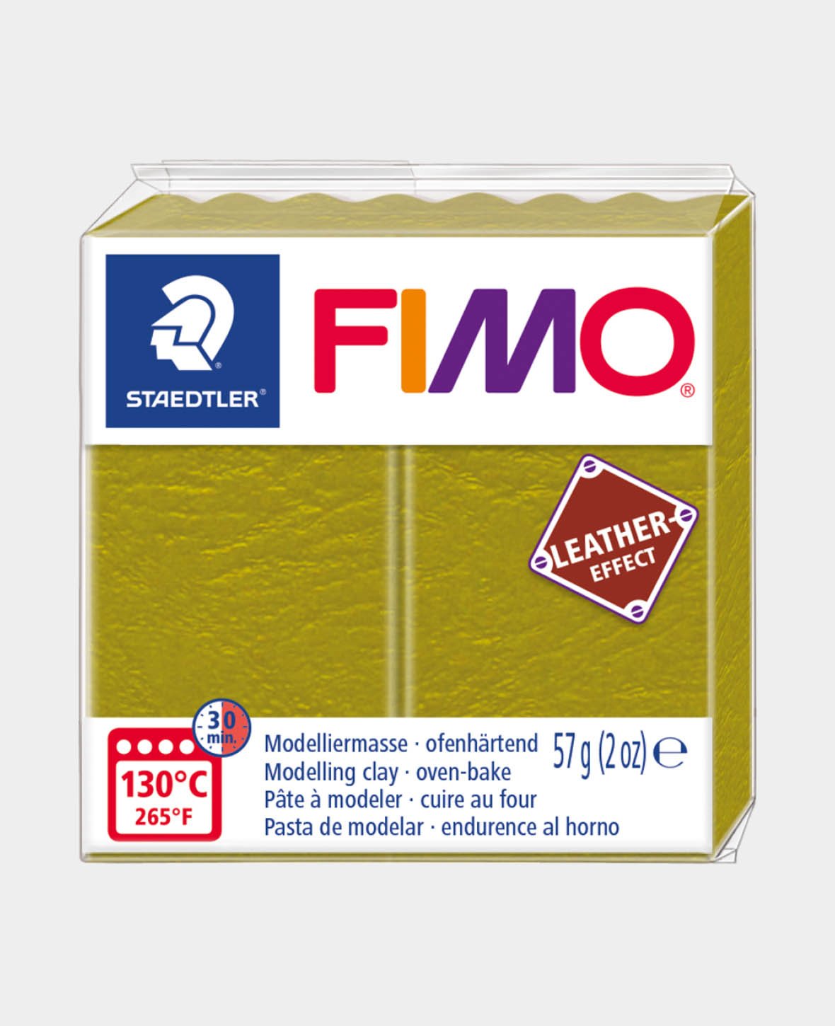 FIMO® Effet Cuir Pain standard, vert olive