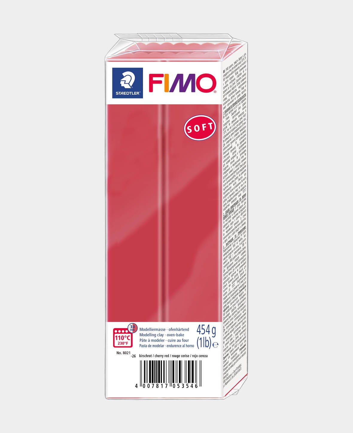 FIMO® soft Grossblock, kirschrot