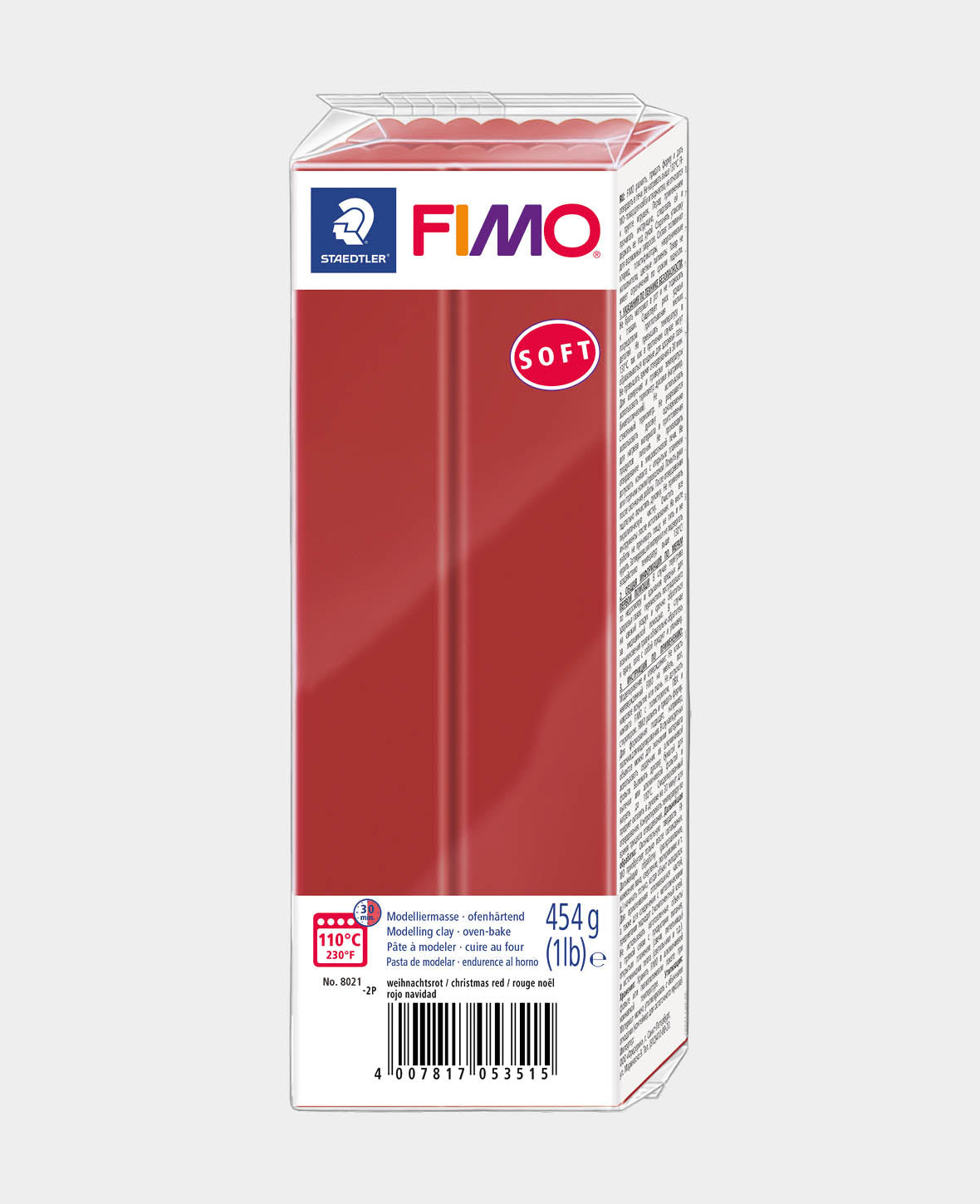 FIMO® soft Grossblock, weihnachtsrot