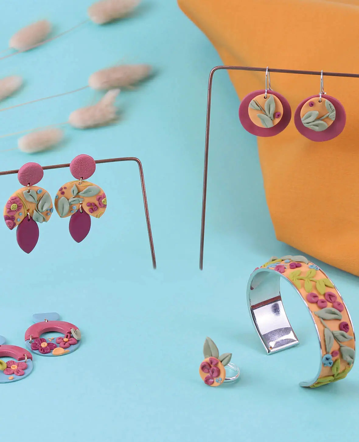 FIMO® soft Set Slab Design, Modellierset mit Zubehör und Anleitung, Bunt