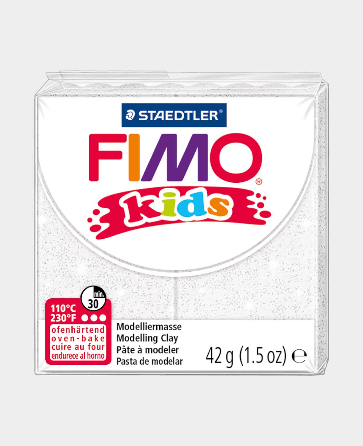 FIMO® kids Standard block, glitter white